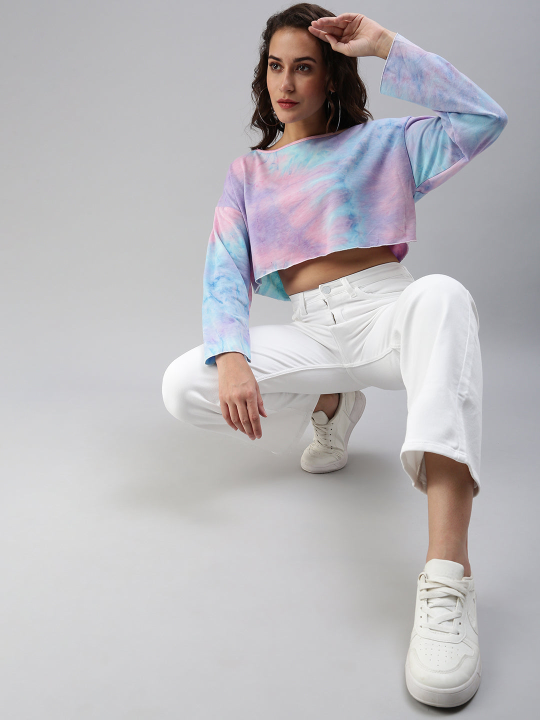 Women's Multi Tie Dye Crop Top