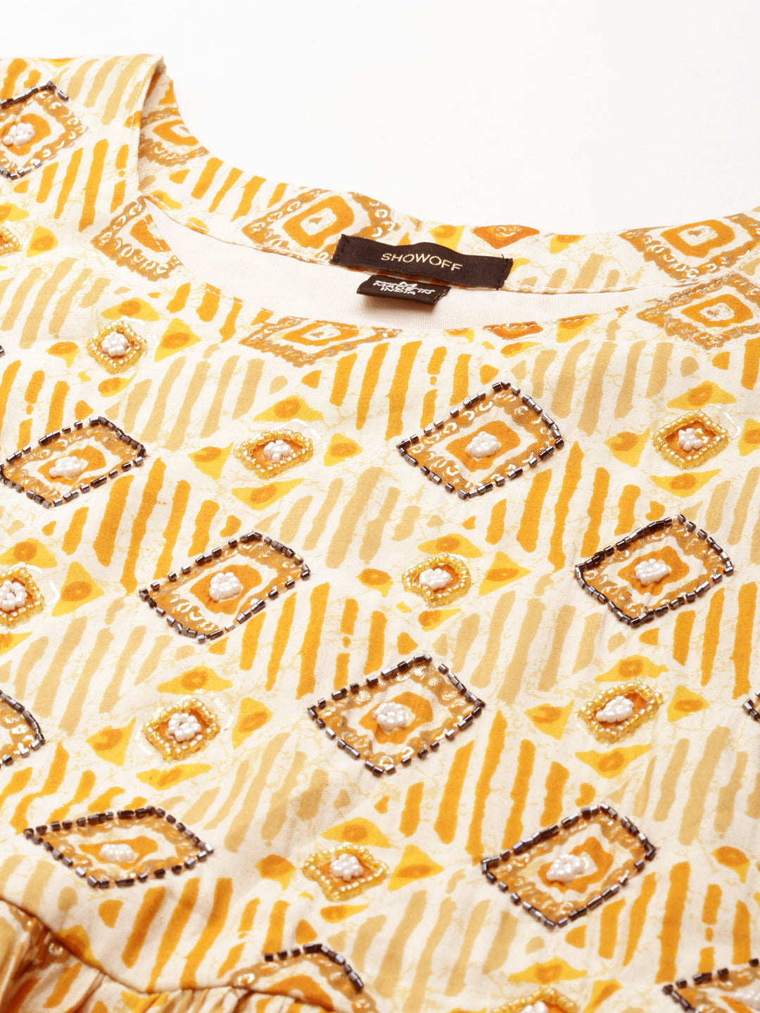 Women's Yellow Printed Kurta Set