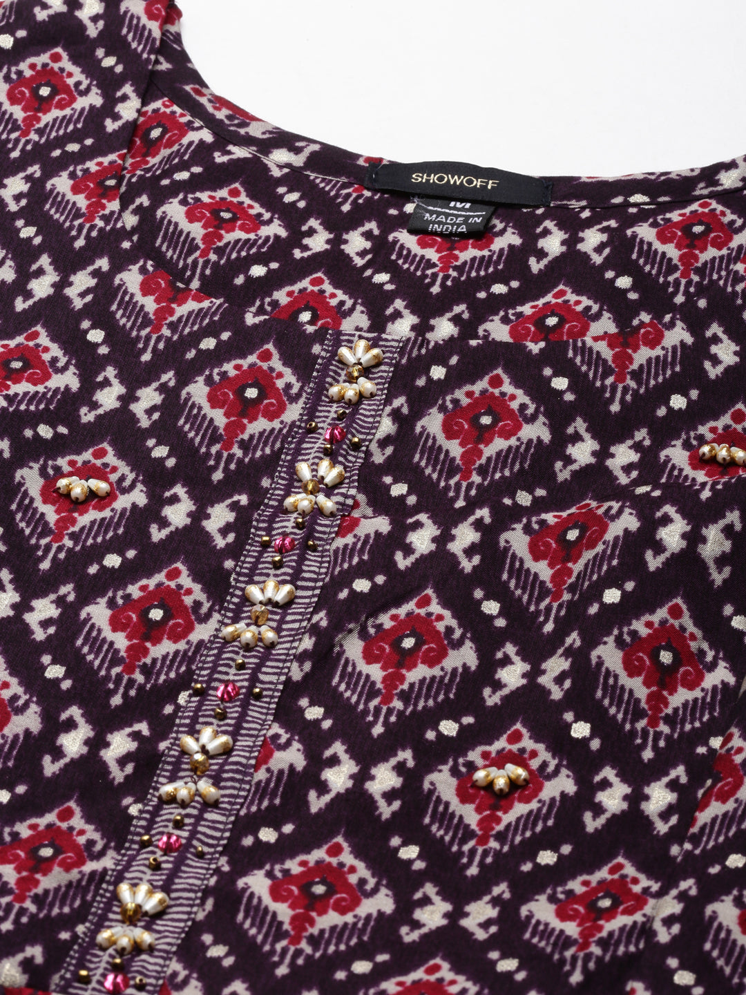 Women's Purple Printed Kurta Set