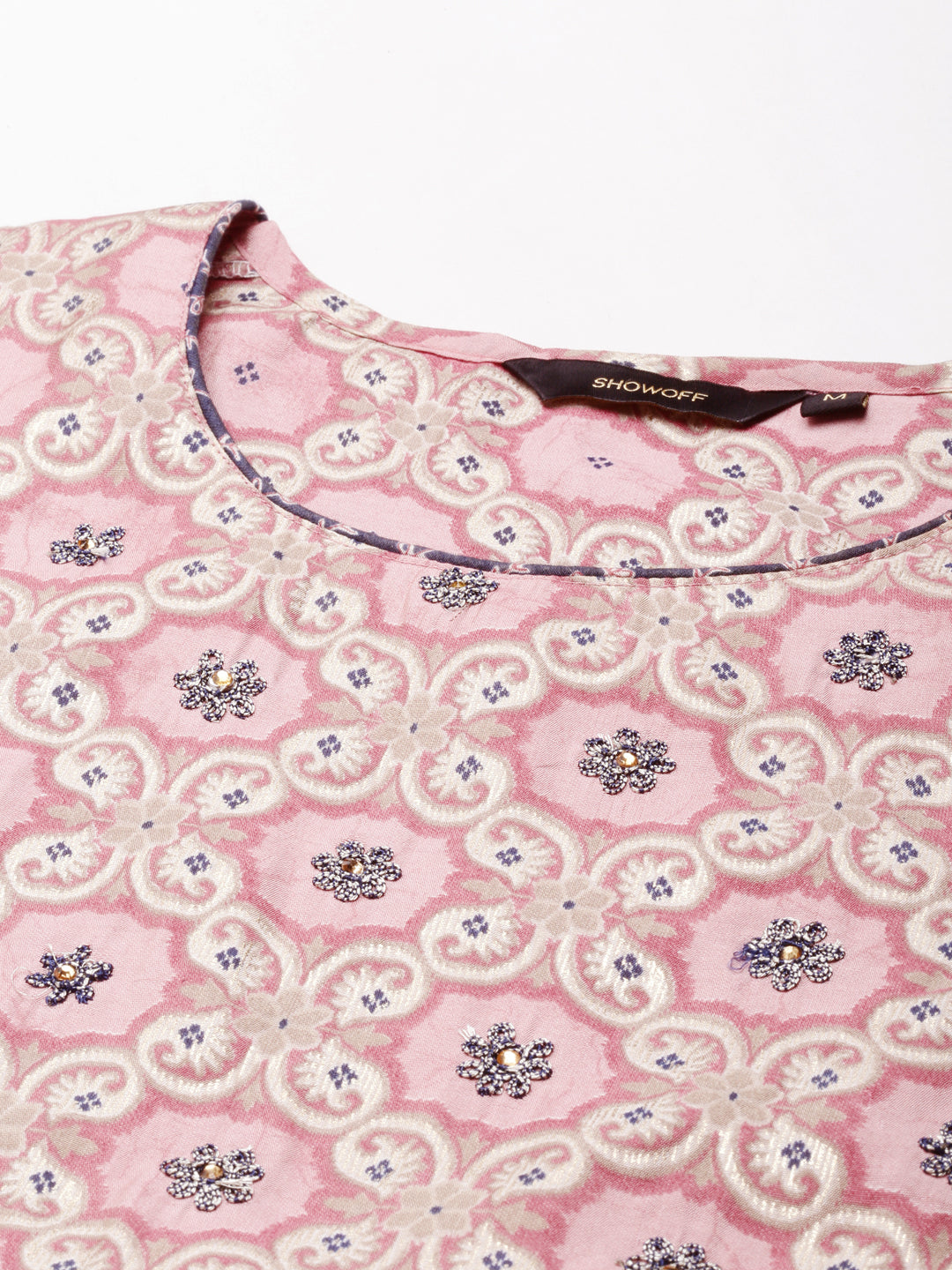 Women's Pink Printed Kurta Set