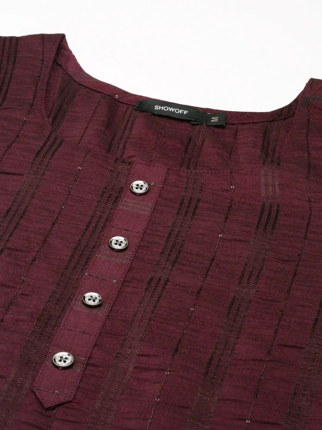 Women's Violet Embellished Straight Kurta