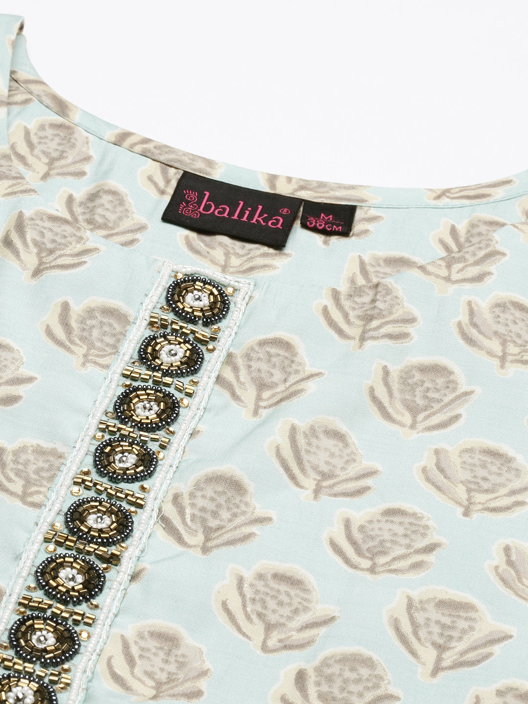 Women's Blue Ethnic Motifs Printed Kurta Set