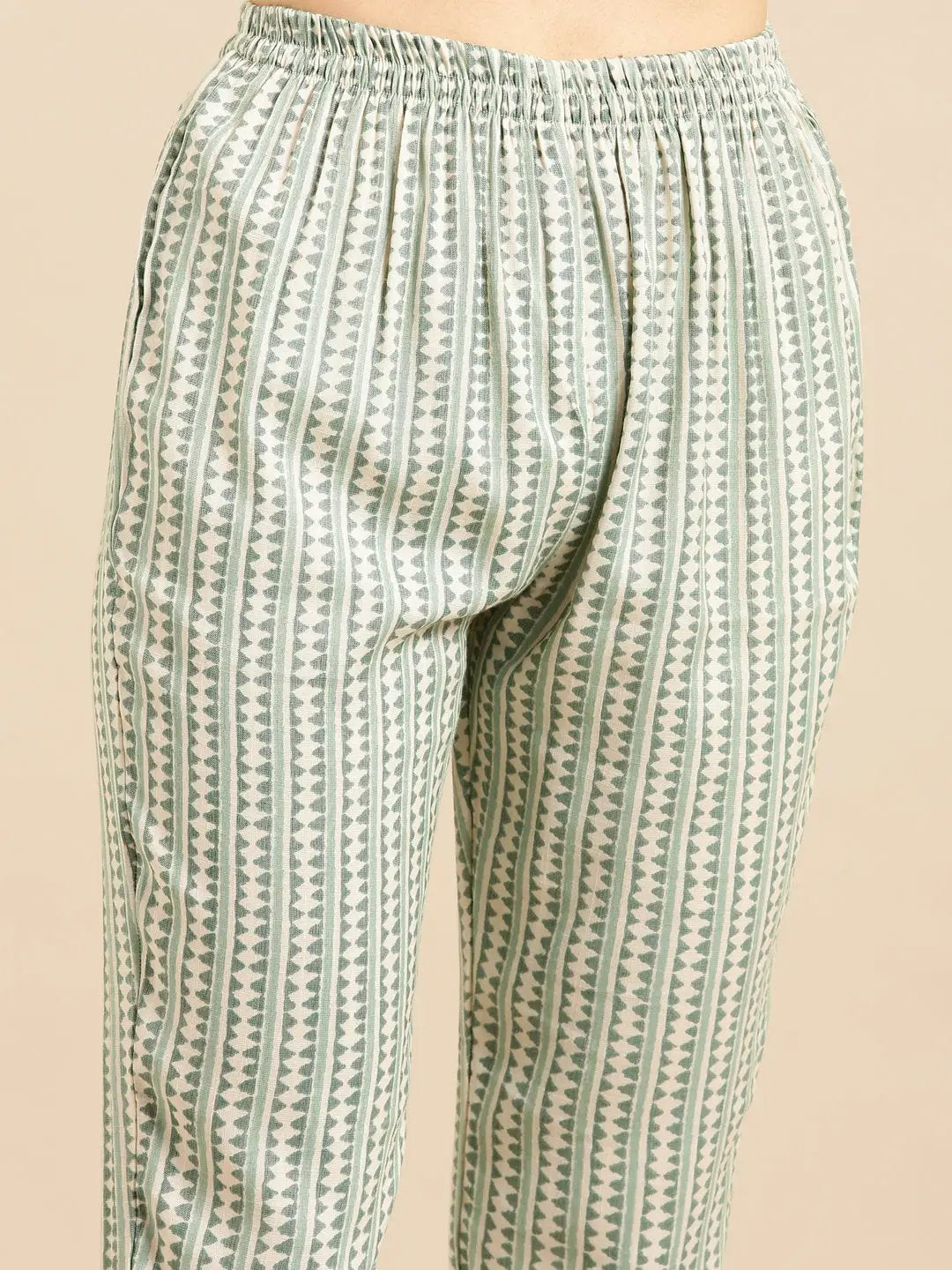 Women's Green Printed Kurta Set