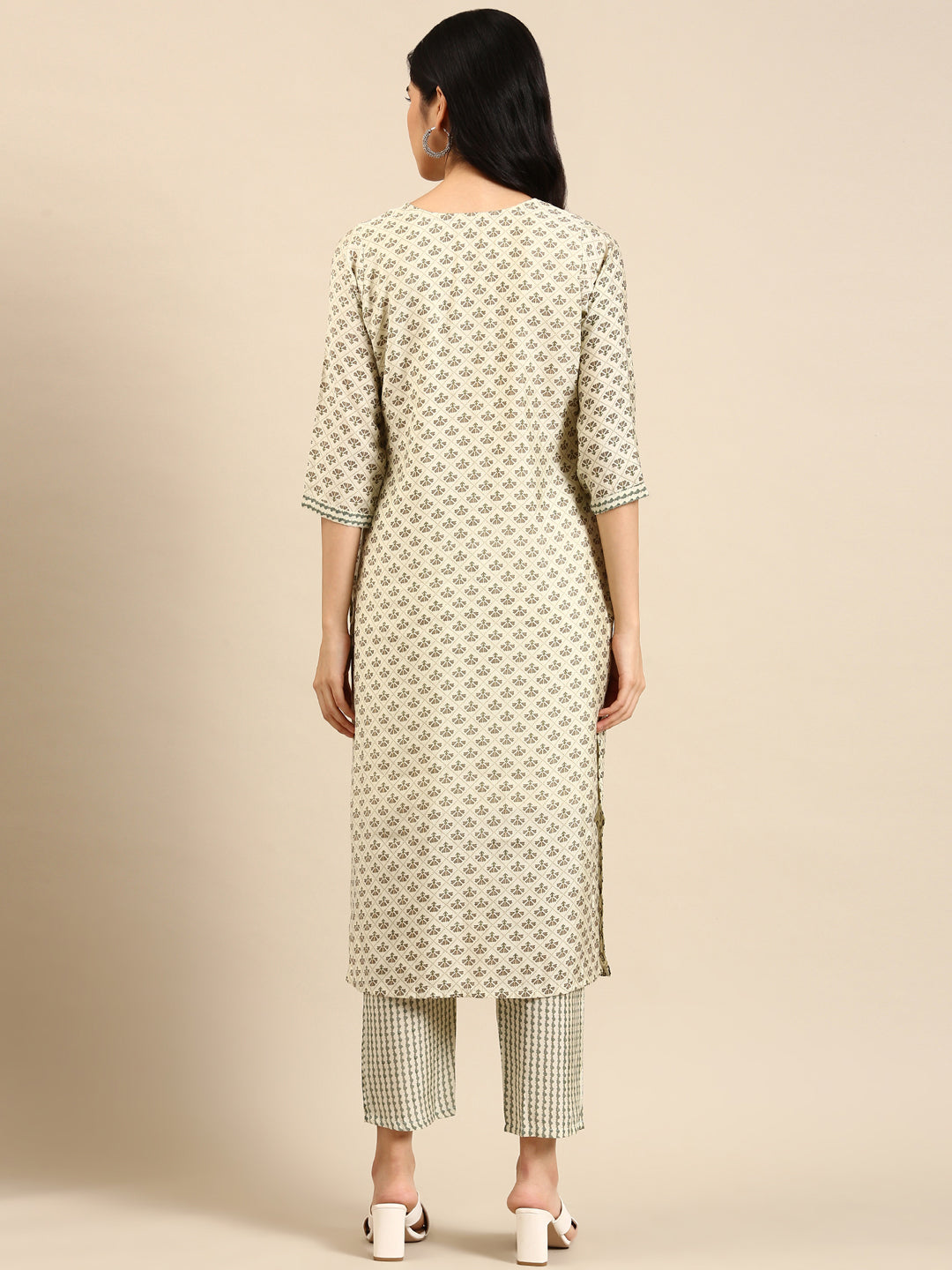 Women's Green Printed Kurta Set