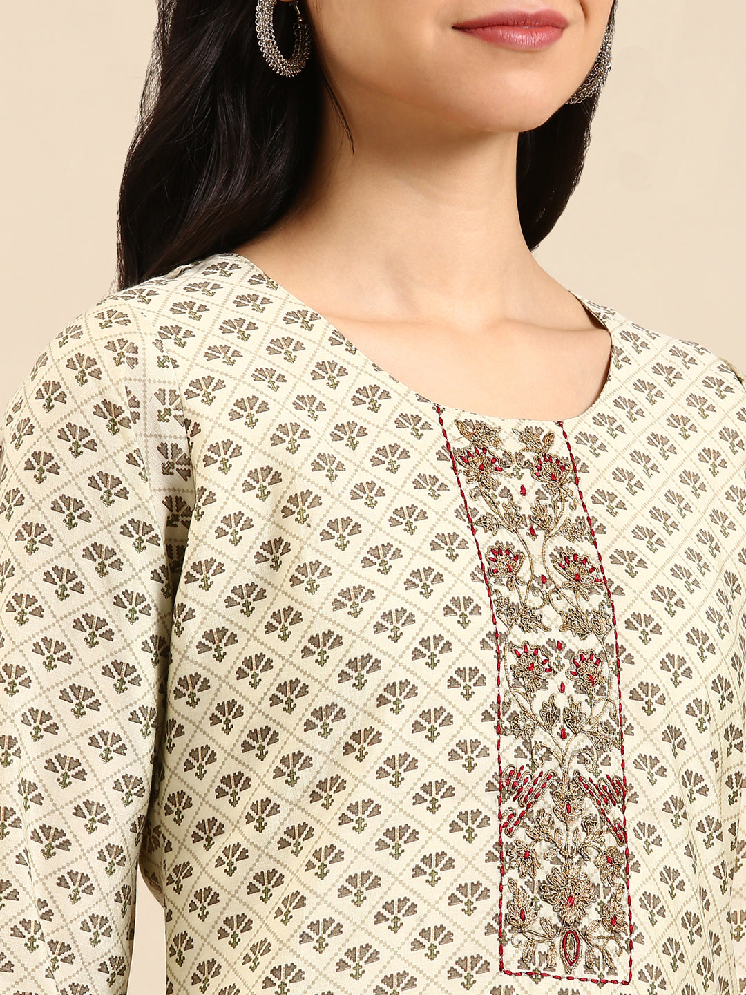 Women's Green Printed Kurta Set