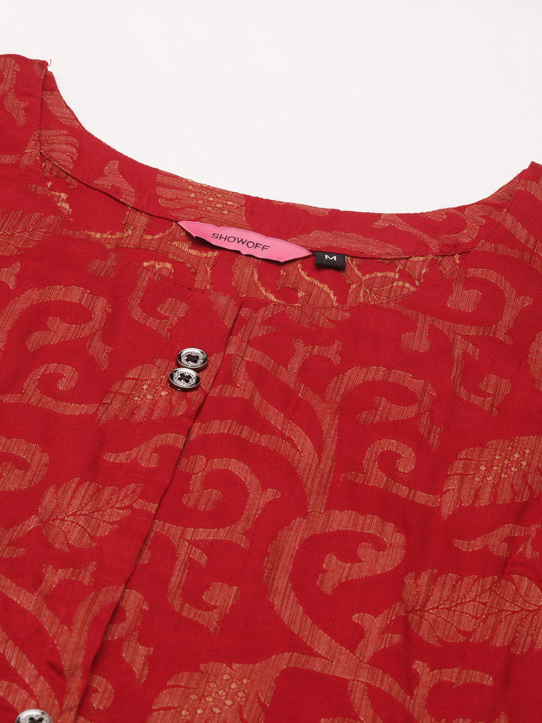 Women's Maroon Solid Straight Kurta