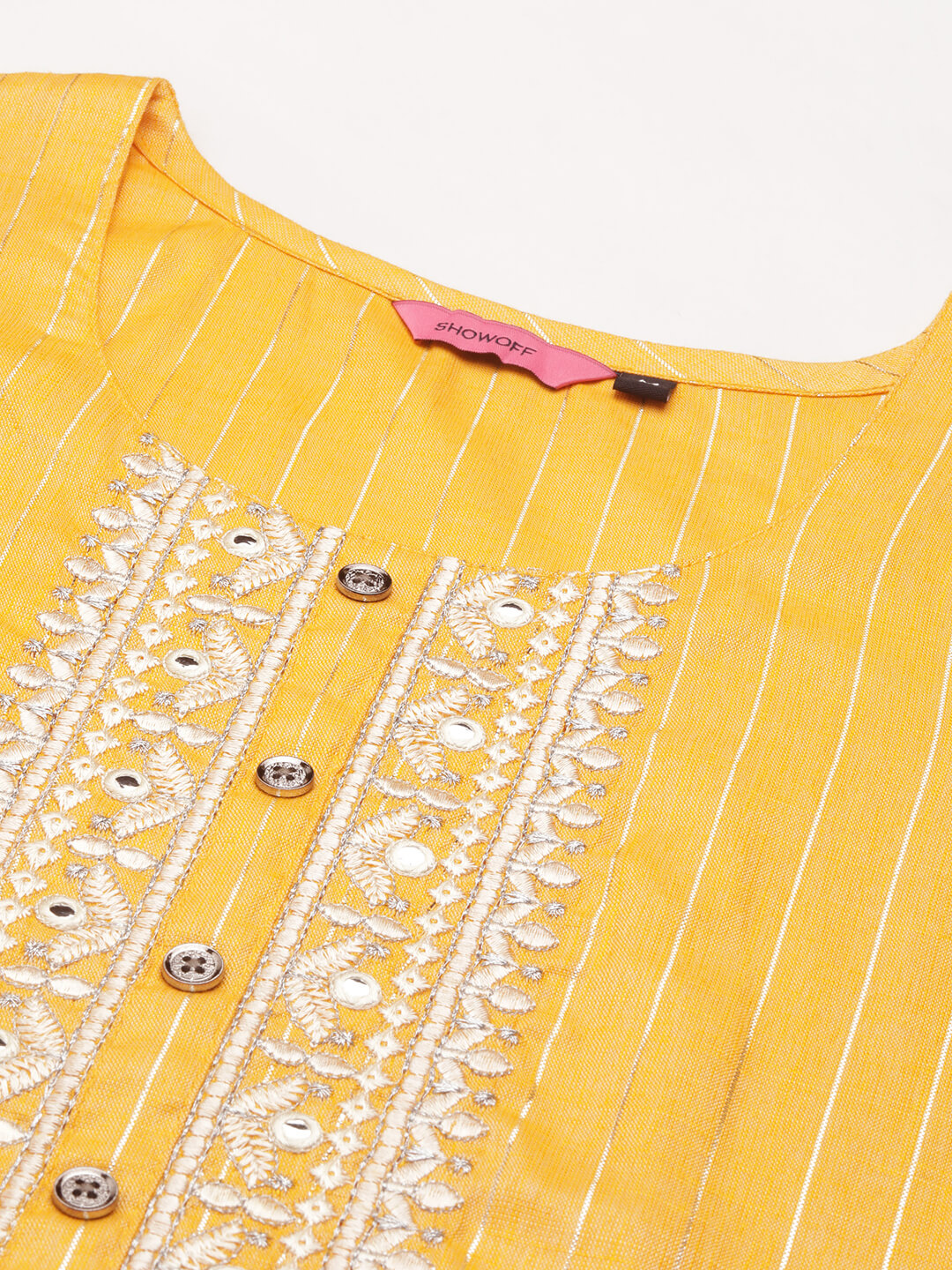 Women's Yellow Printed Straight Kurta