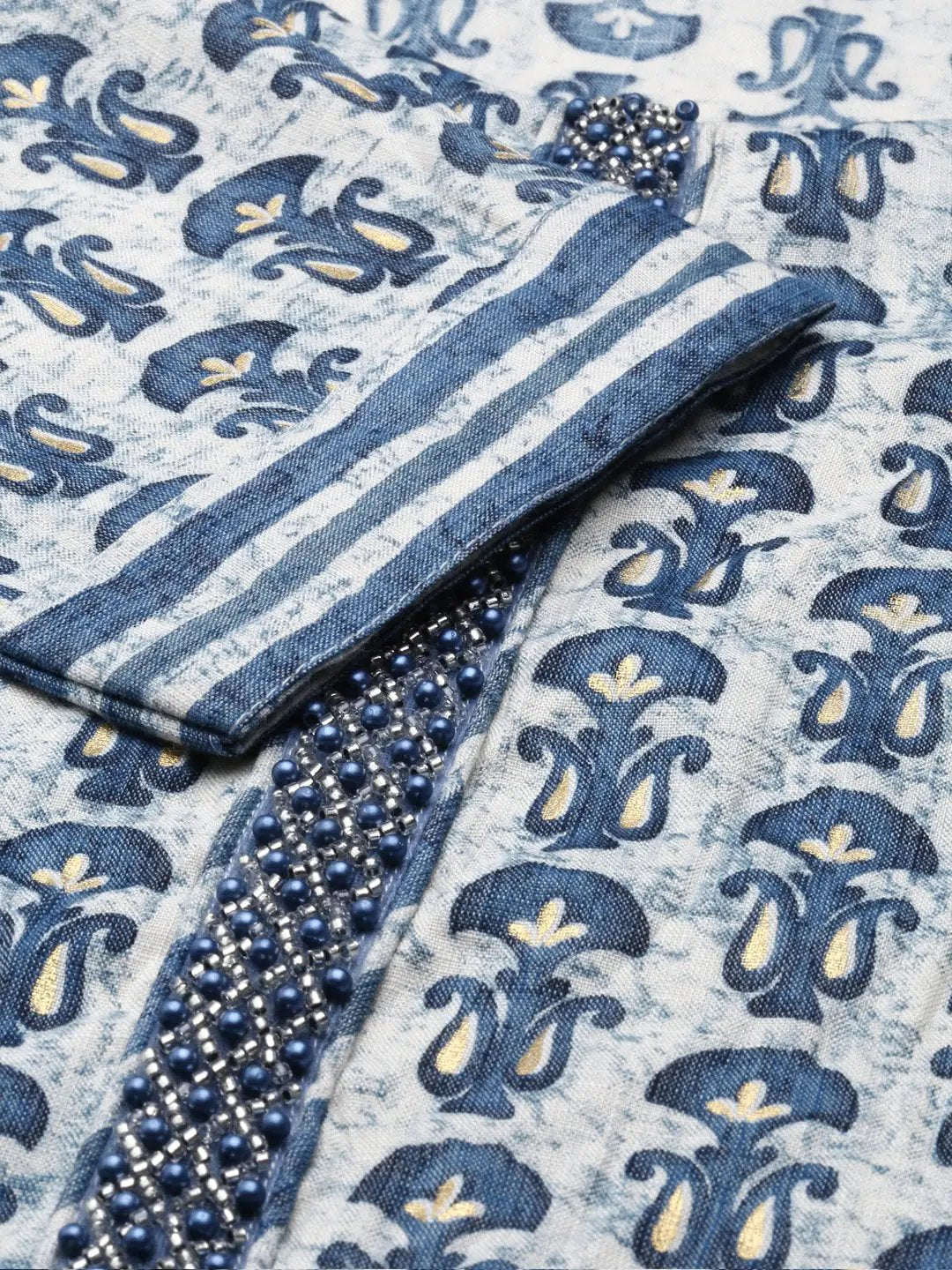 Women's Blue Printed Kurta Set