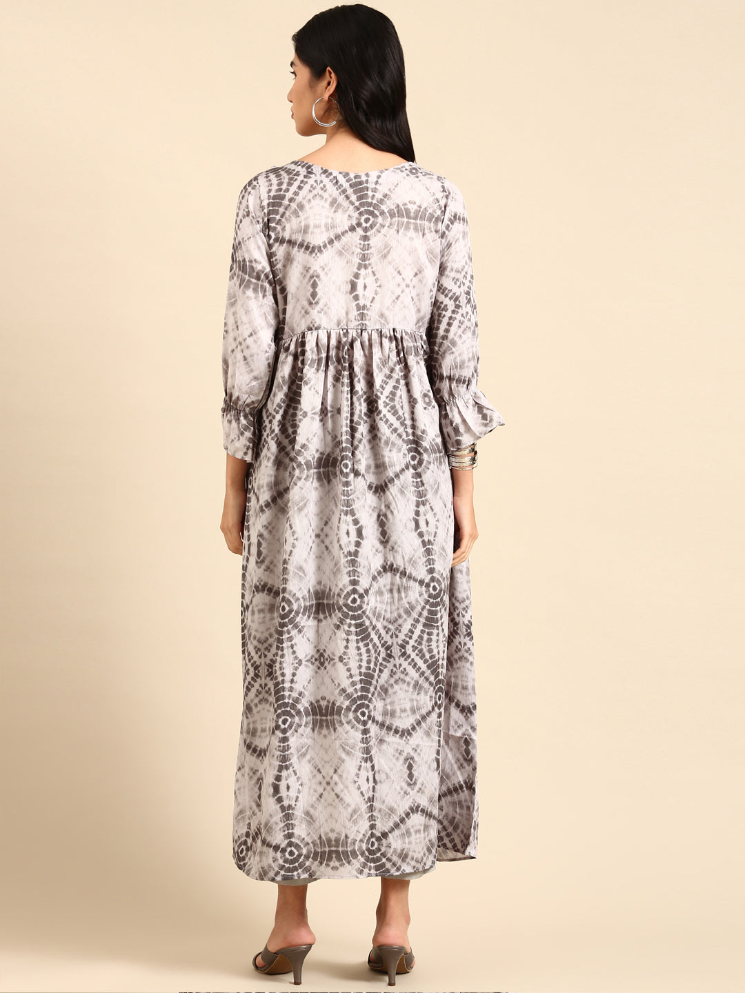 Women's Olive Printed Anarkali Kurta