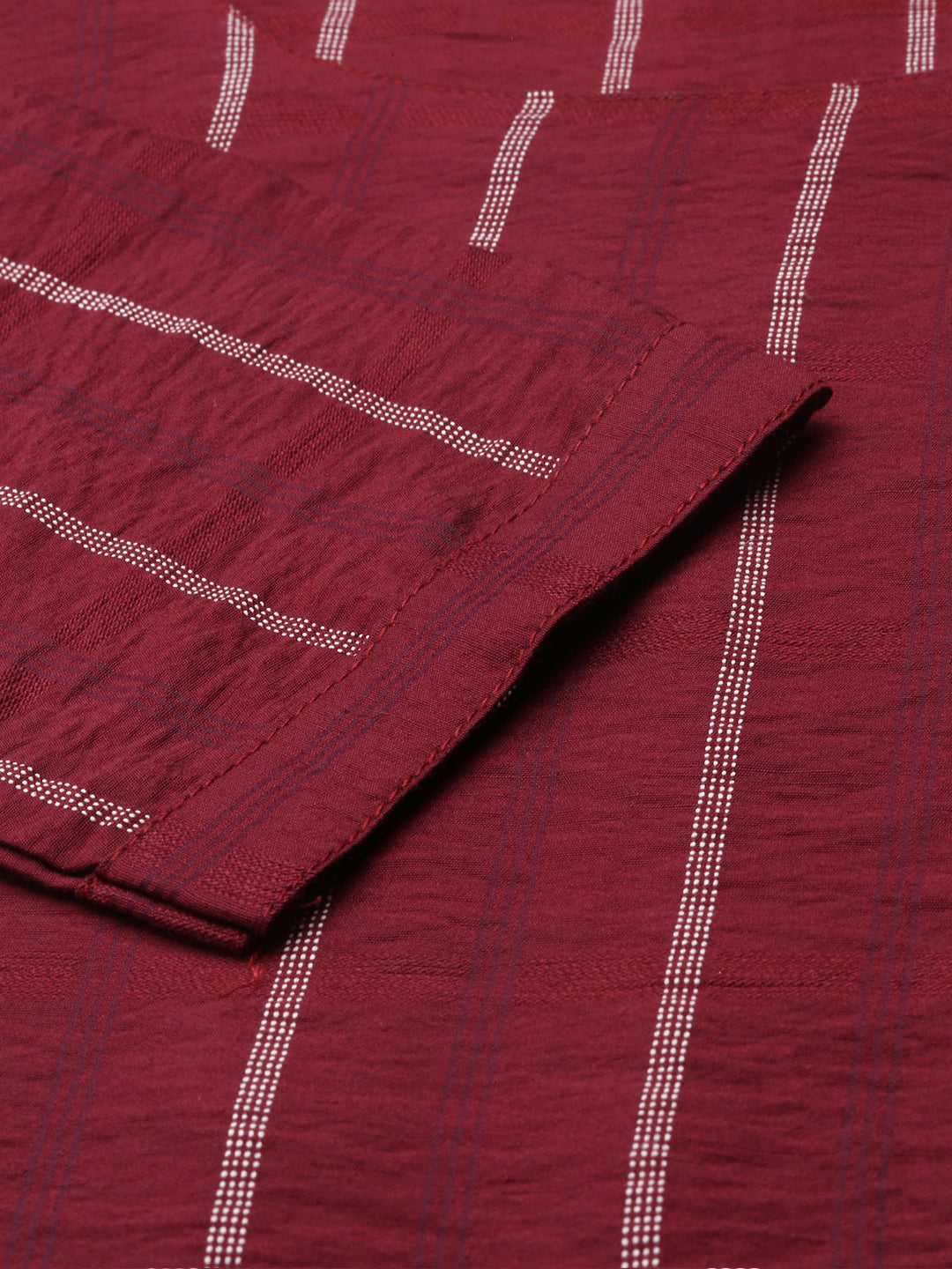 Women's Burgundy Printed Kurta Set