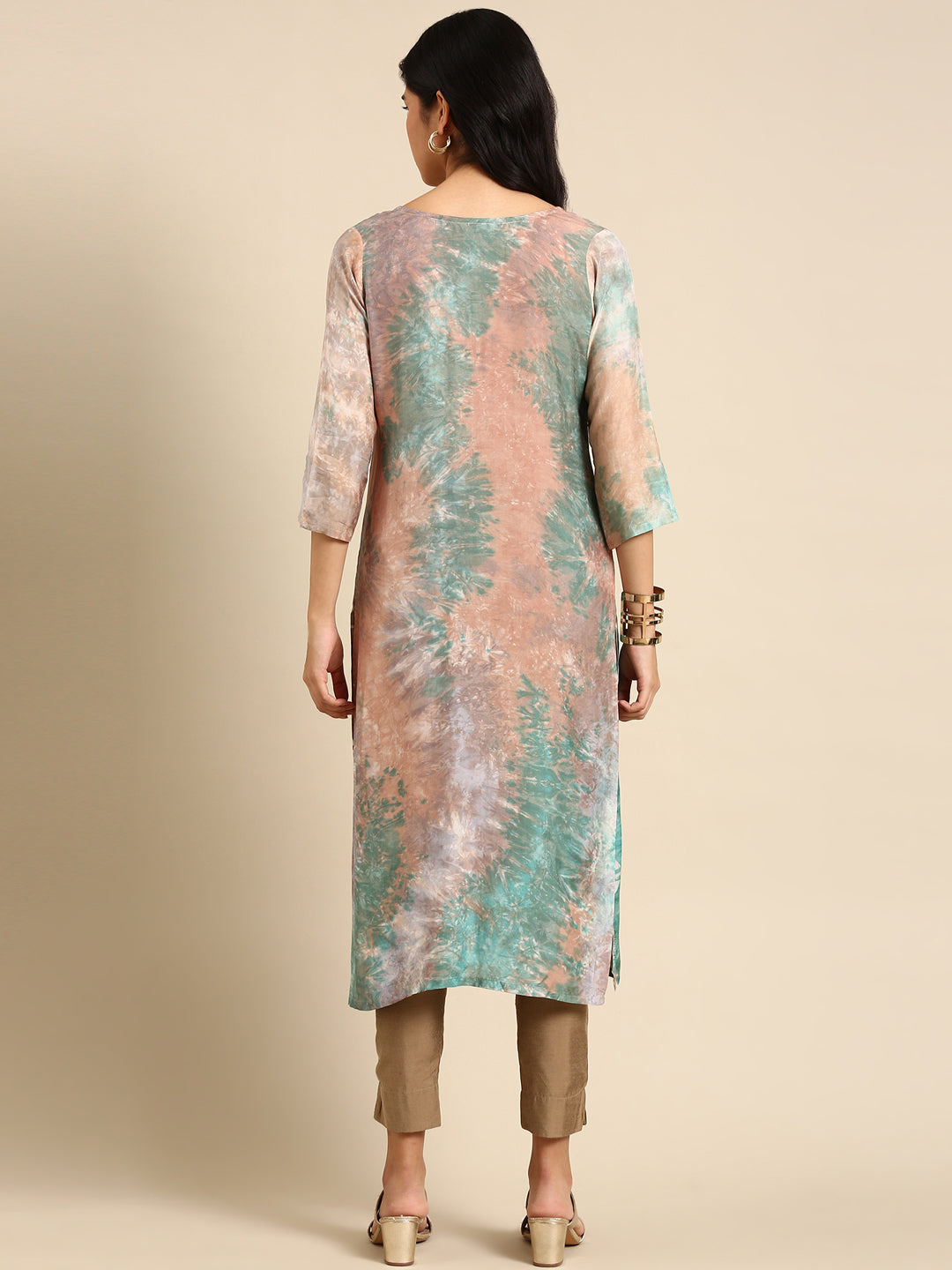 Women's Multi Tie Dye Straight Kurta