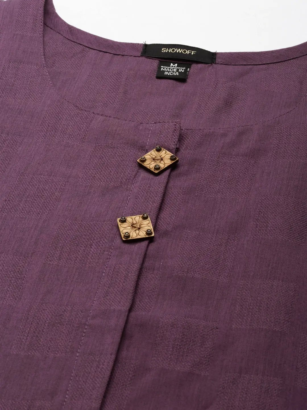 Women's Purple Solid Straight Kurta