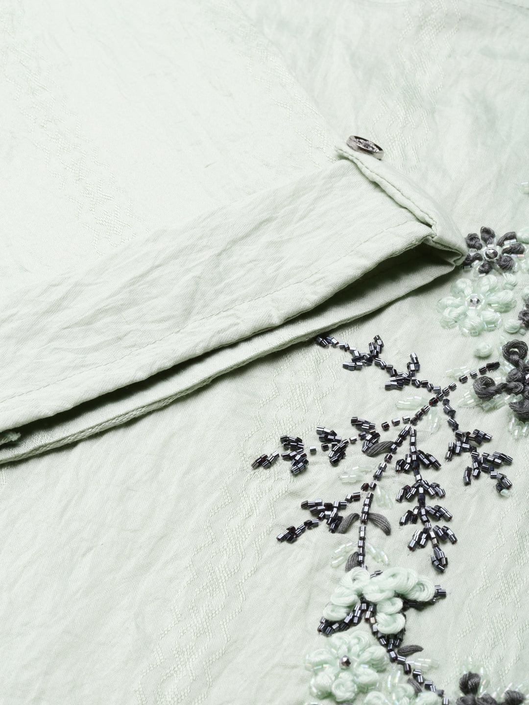 Women's Sea Green Solid Straight Kurta