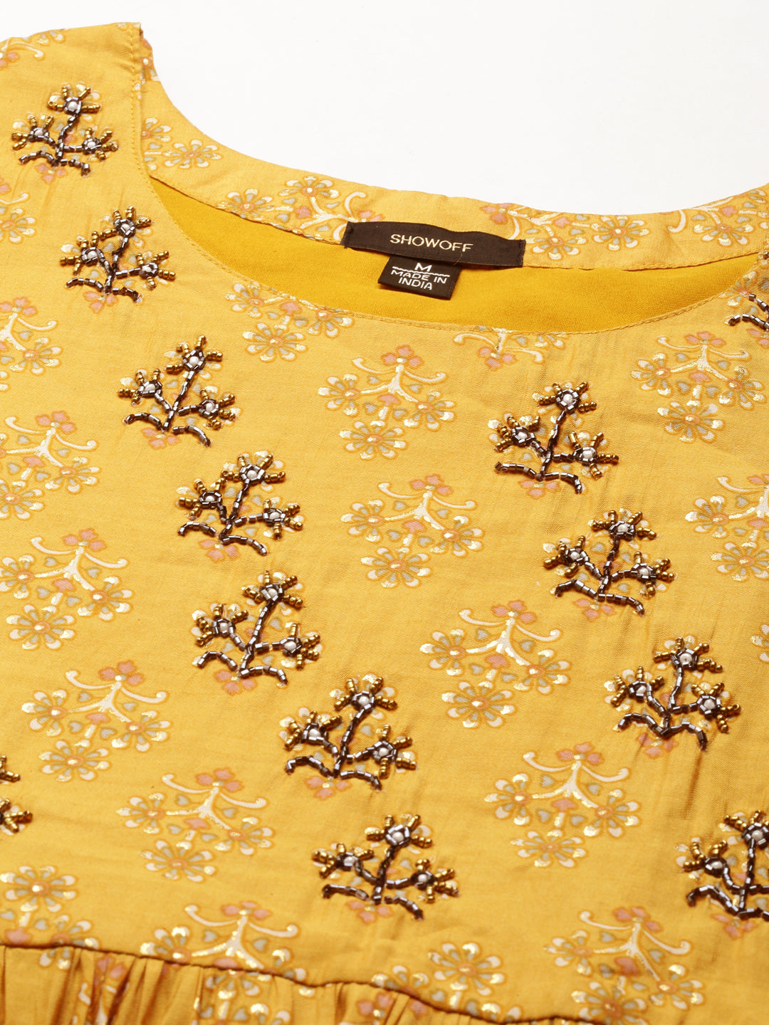 Women's Mustard Printed Kurta Set