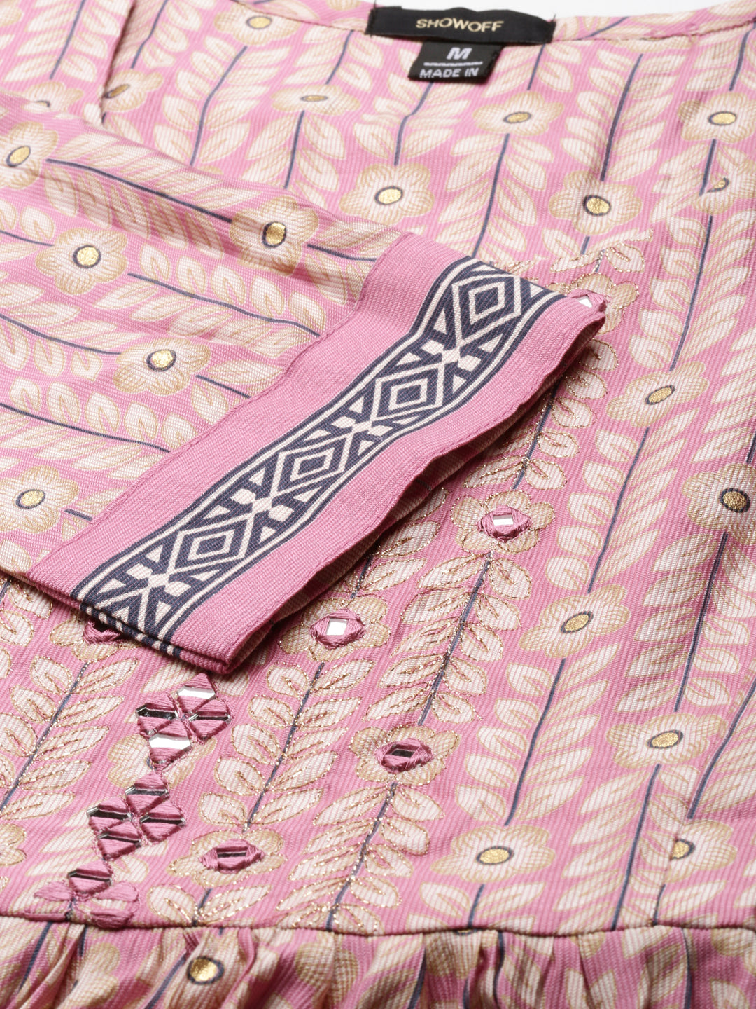 Women's Pink Printed Kurta Set