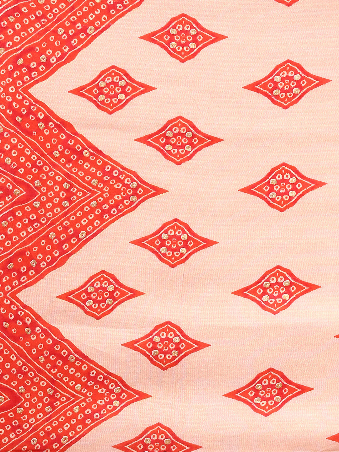 Women's Orange Printed Kurta Set