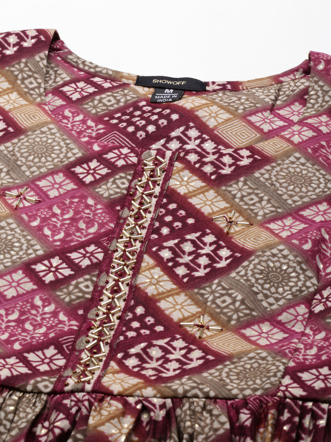 Women's Violet Printed Kurta Set