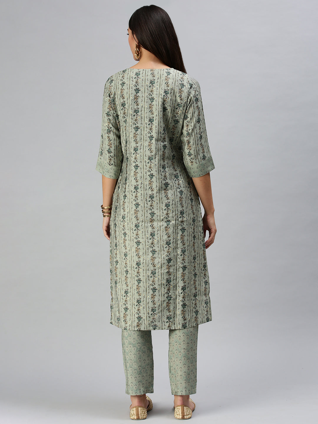 Women's Green Printed Kurta Sets