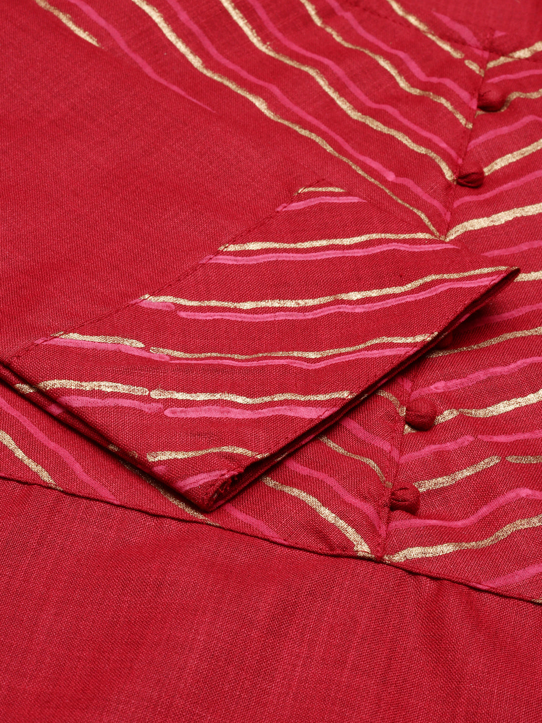 Women's Maroon Solid Straight Kurta