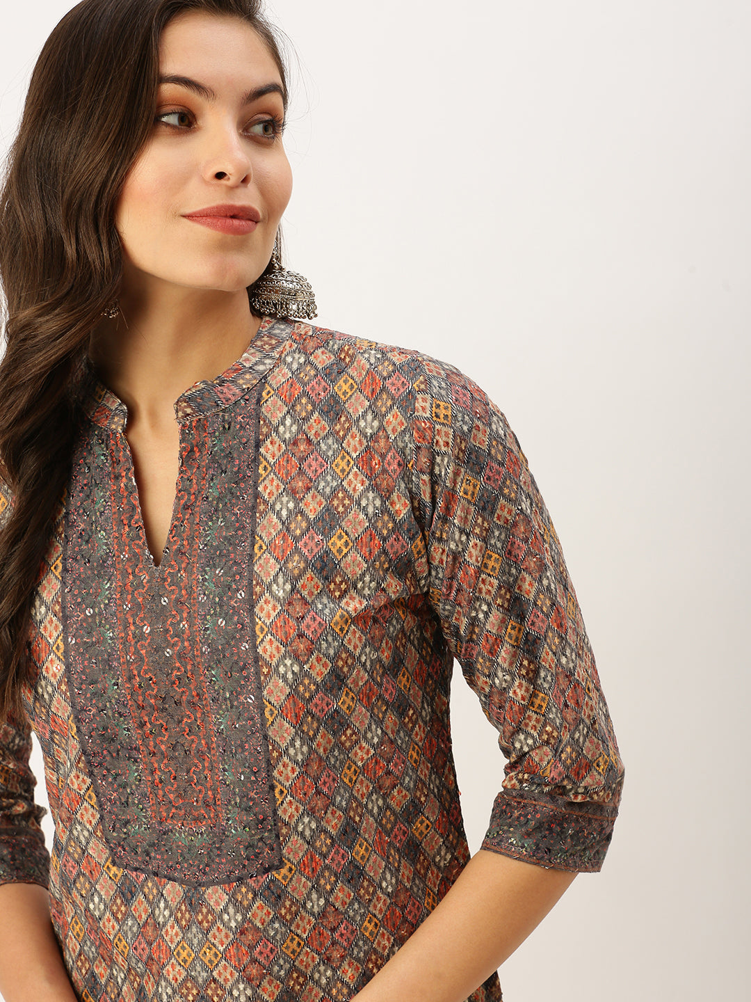 Women's Multi Embroidered Straight Kurtas