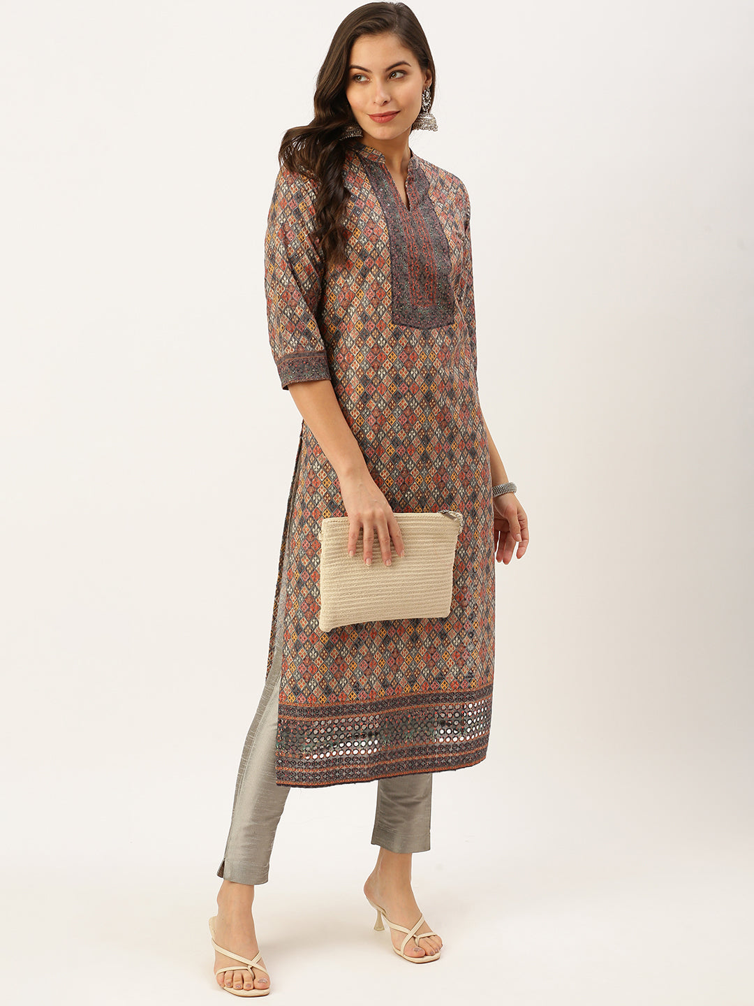 Women's Multi Embroidered Straight Kurtas