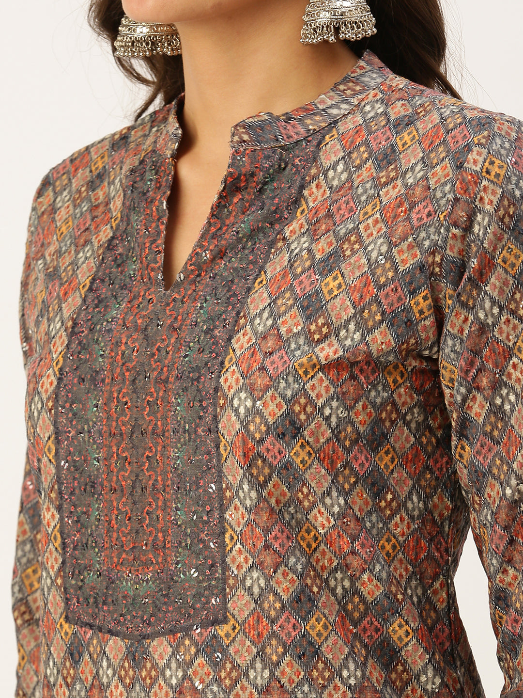 Women's Multi Embroidered Straight Kurtas