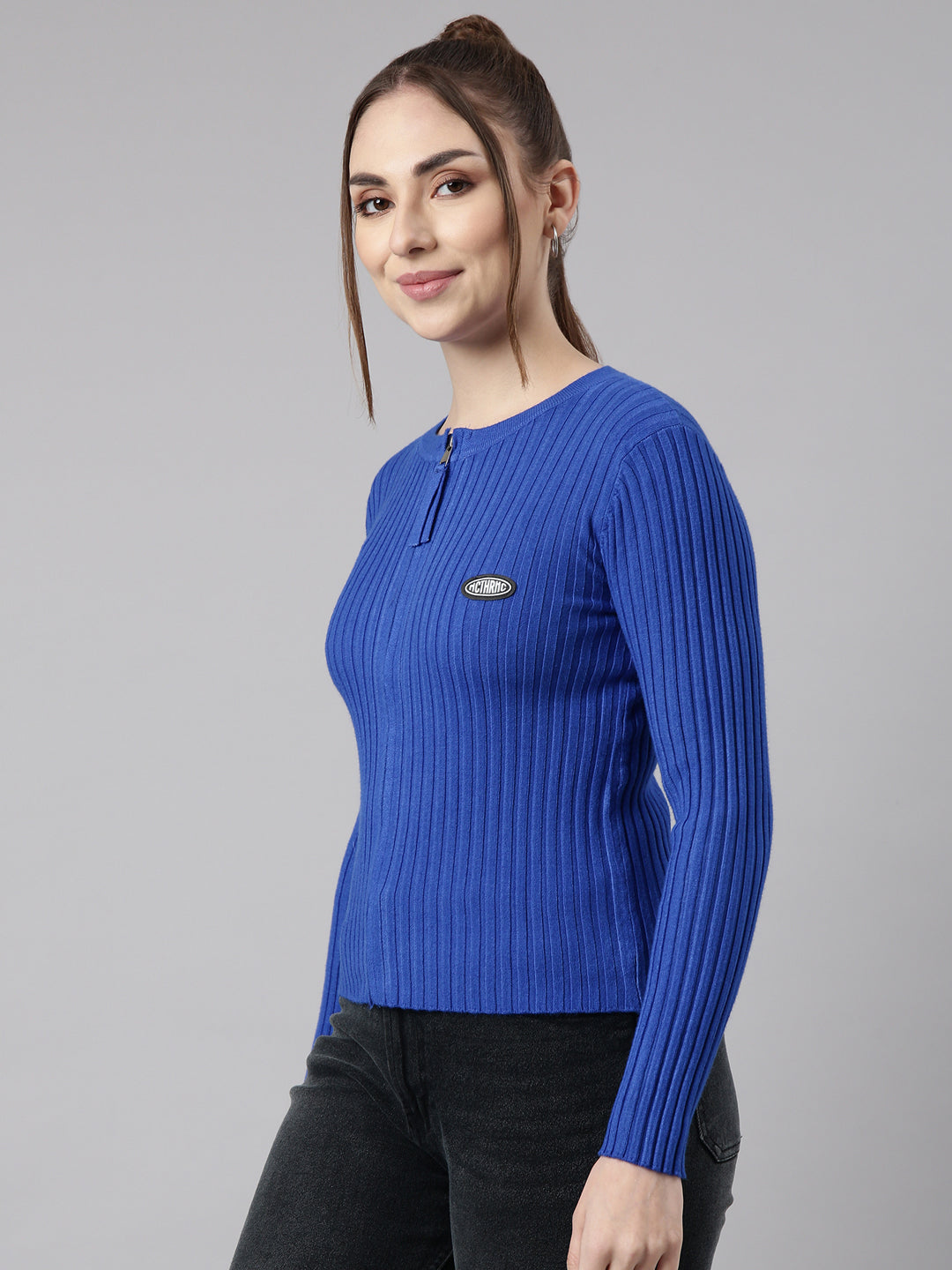 Women Blue Solid Top