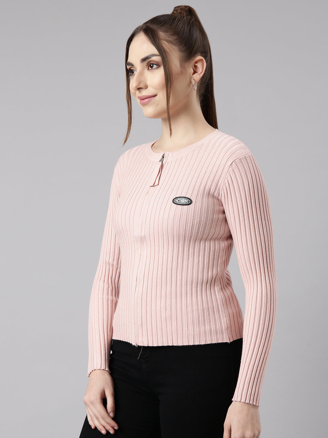 Women Peach Solid Top