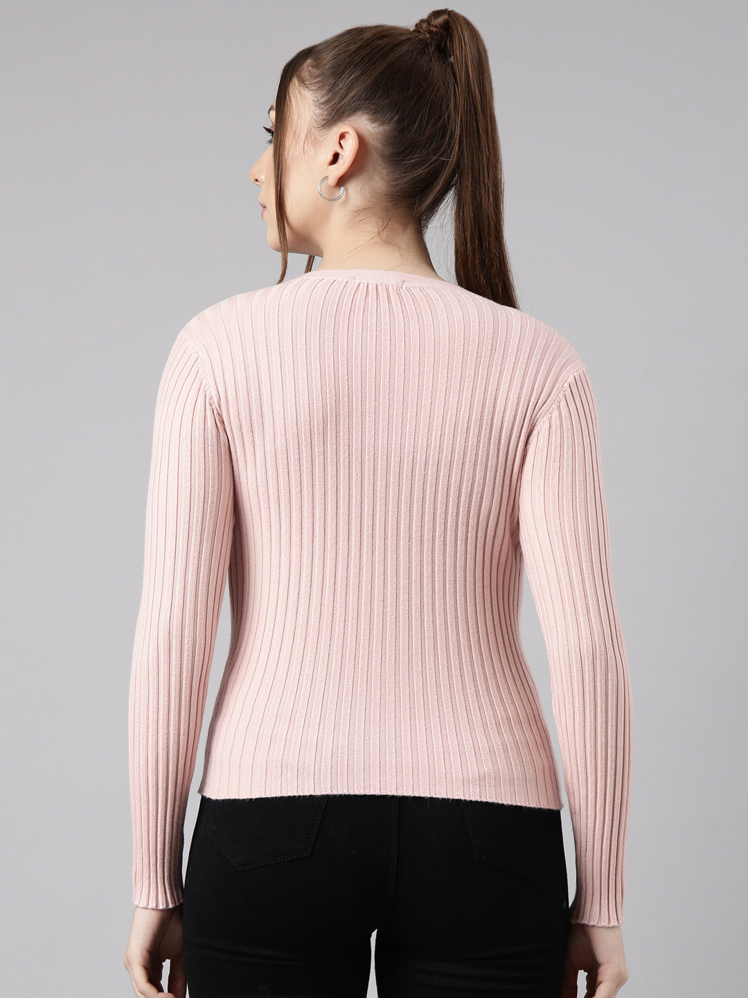 Women Peach Solid Top