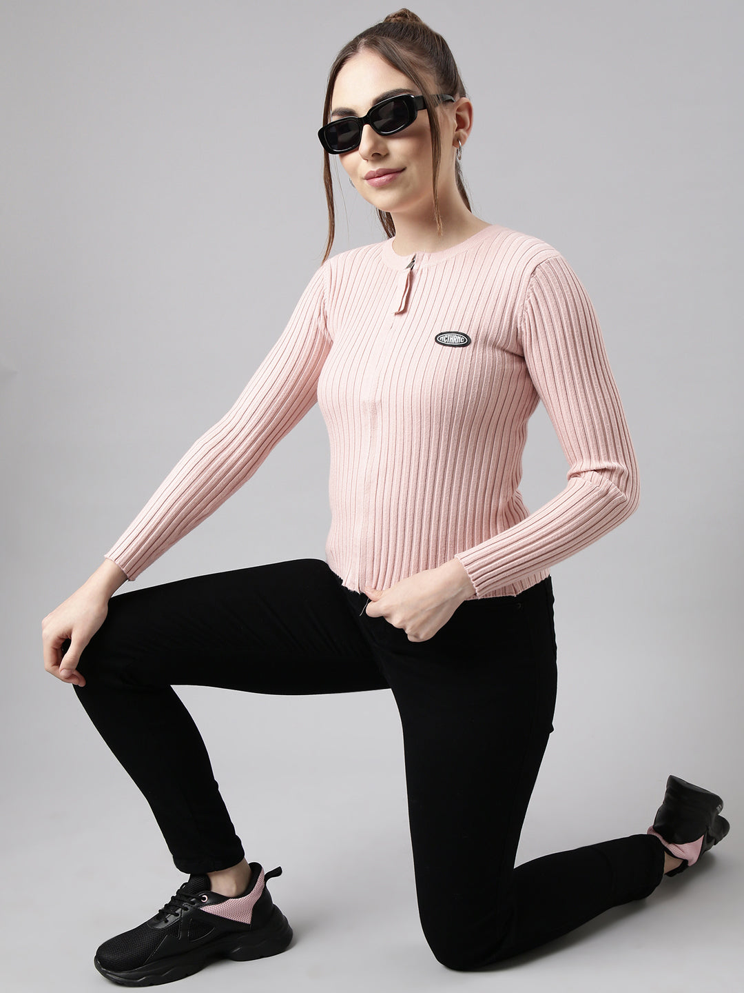 Women Peach Solid Top