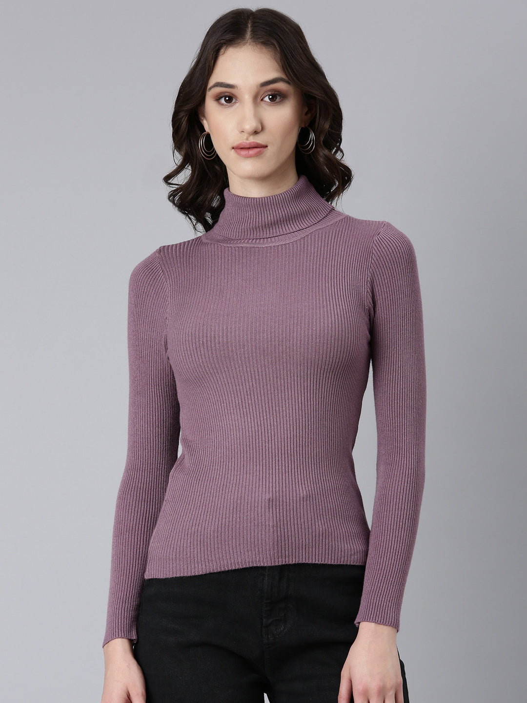 Women Mauve Solid Top