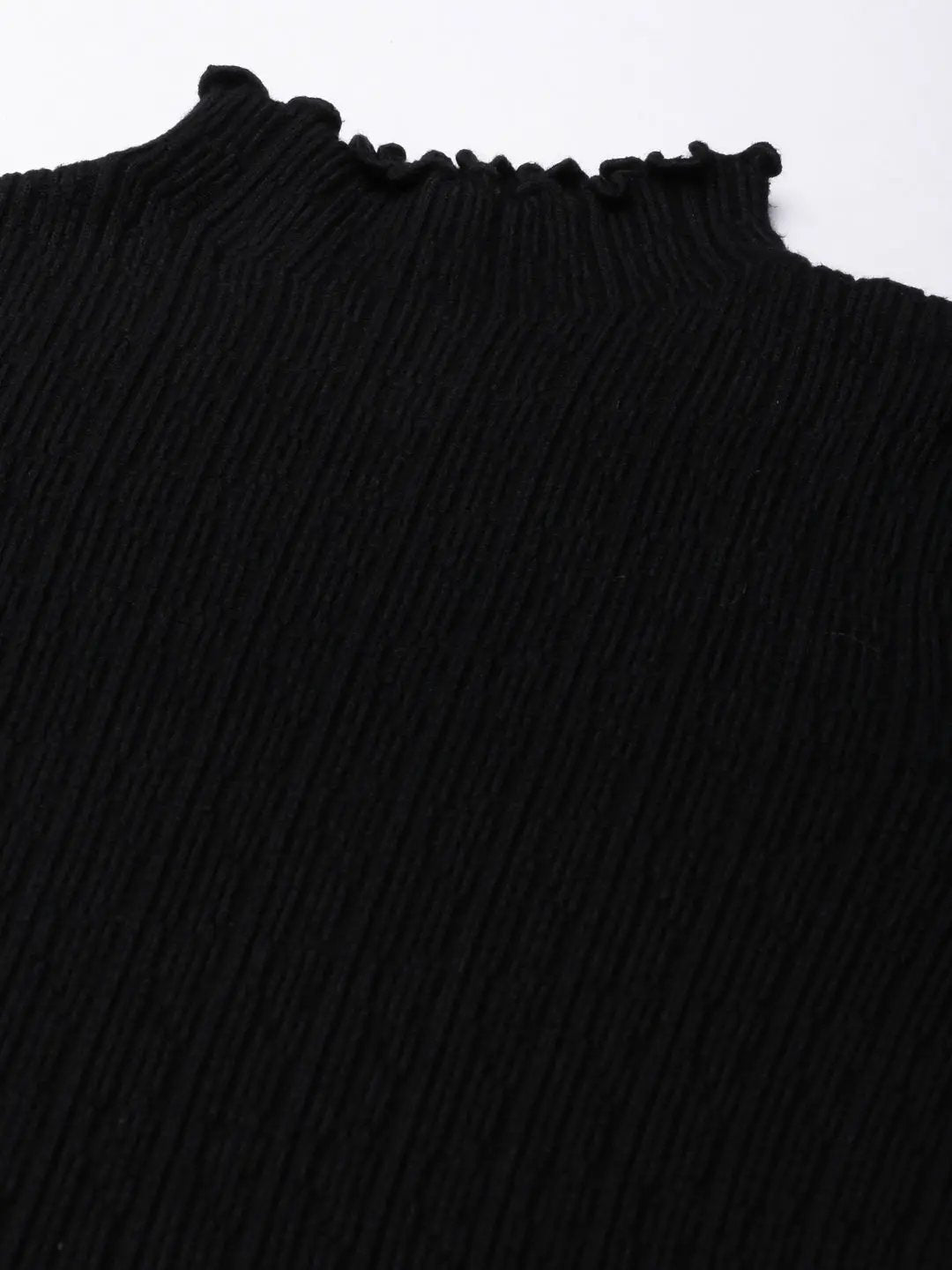 Women's Black Solid Bodycon Dress