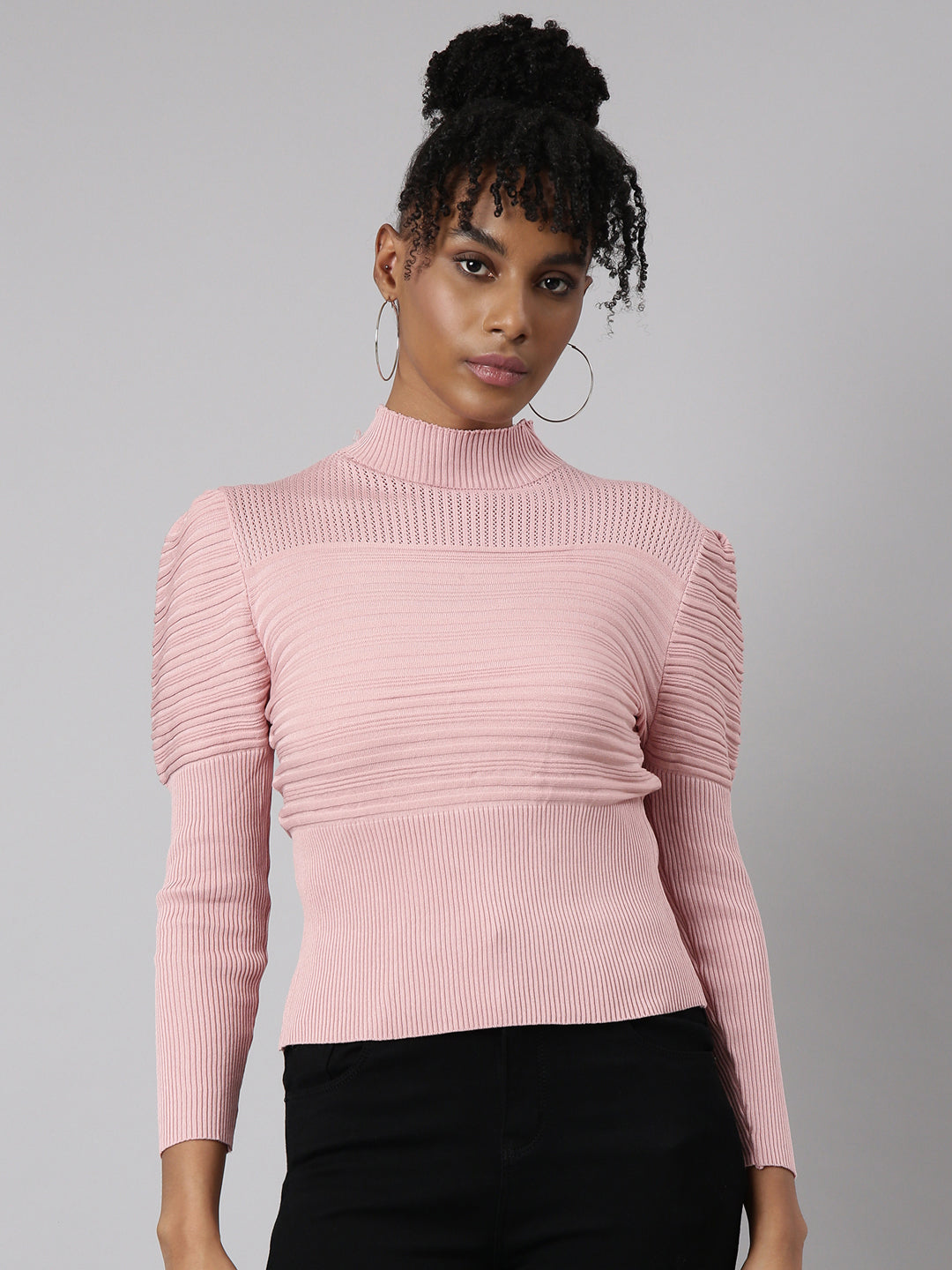 Women Pink Solid Top