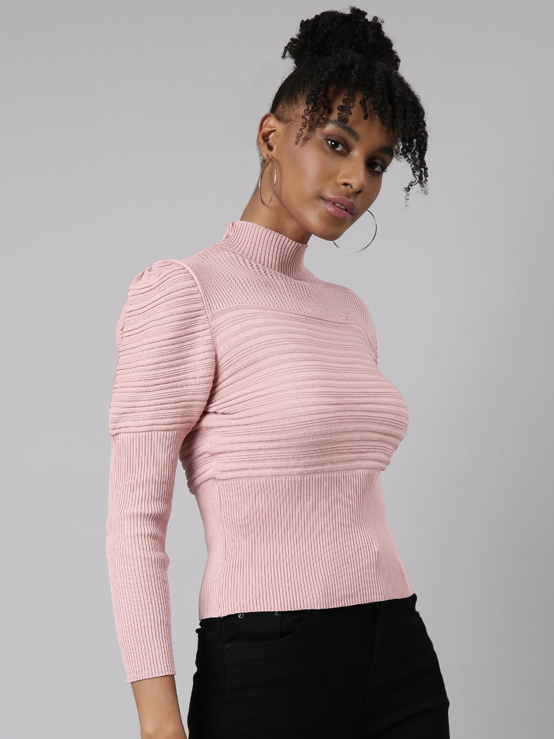 Women Pink Solid Top