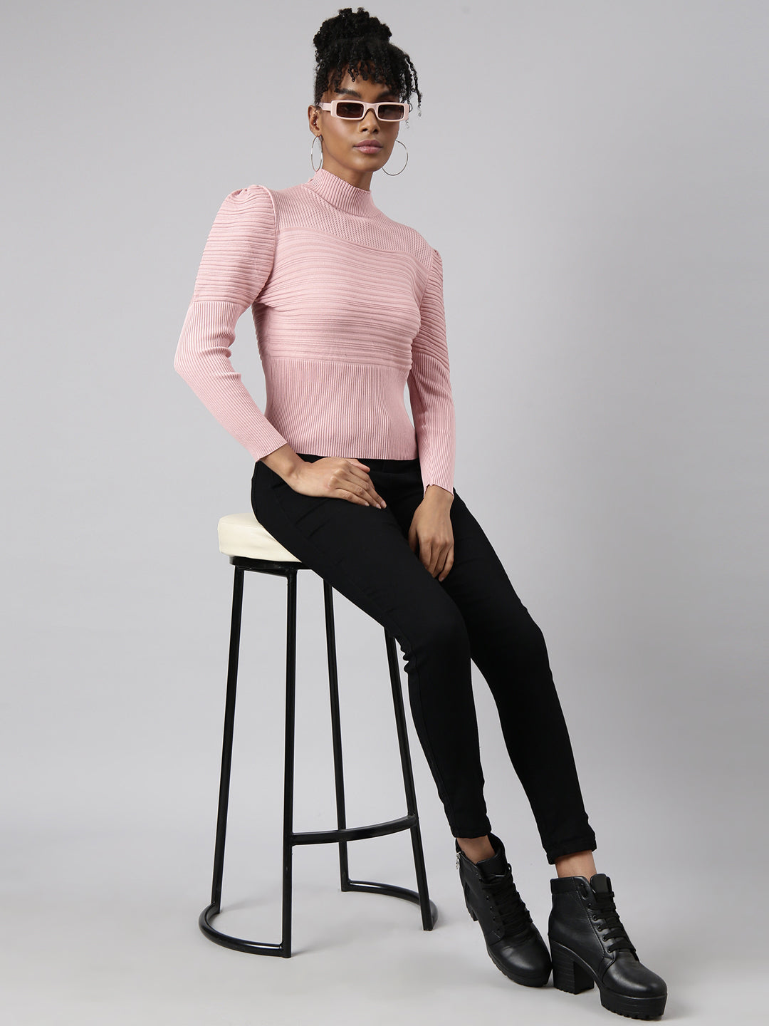 Women Pink Solid Top