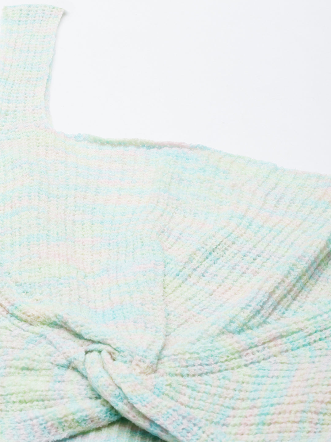 Women Sea Green Textured Bralette Crop Top