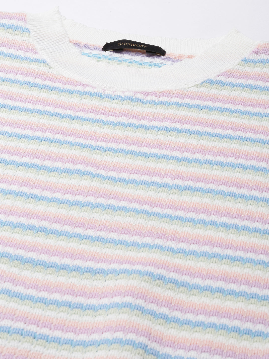 Women's Pink Textured Fitted Crop Top