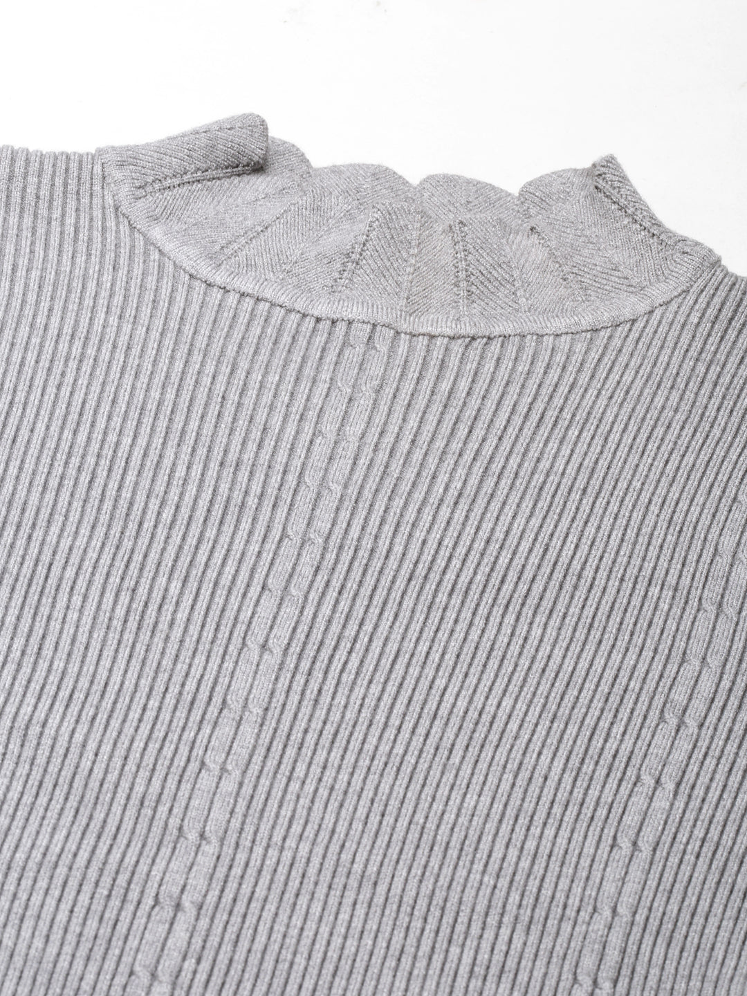 Women's Grey Solid Bodycon Dress