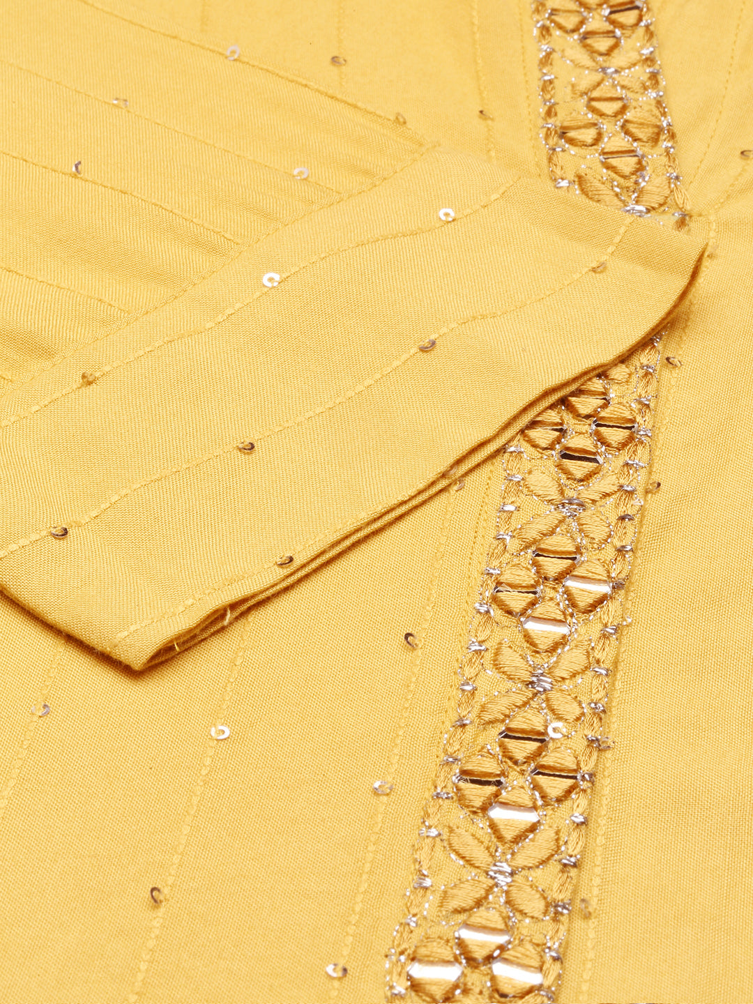 Women's Mustard Solid Straight Kurta