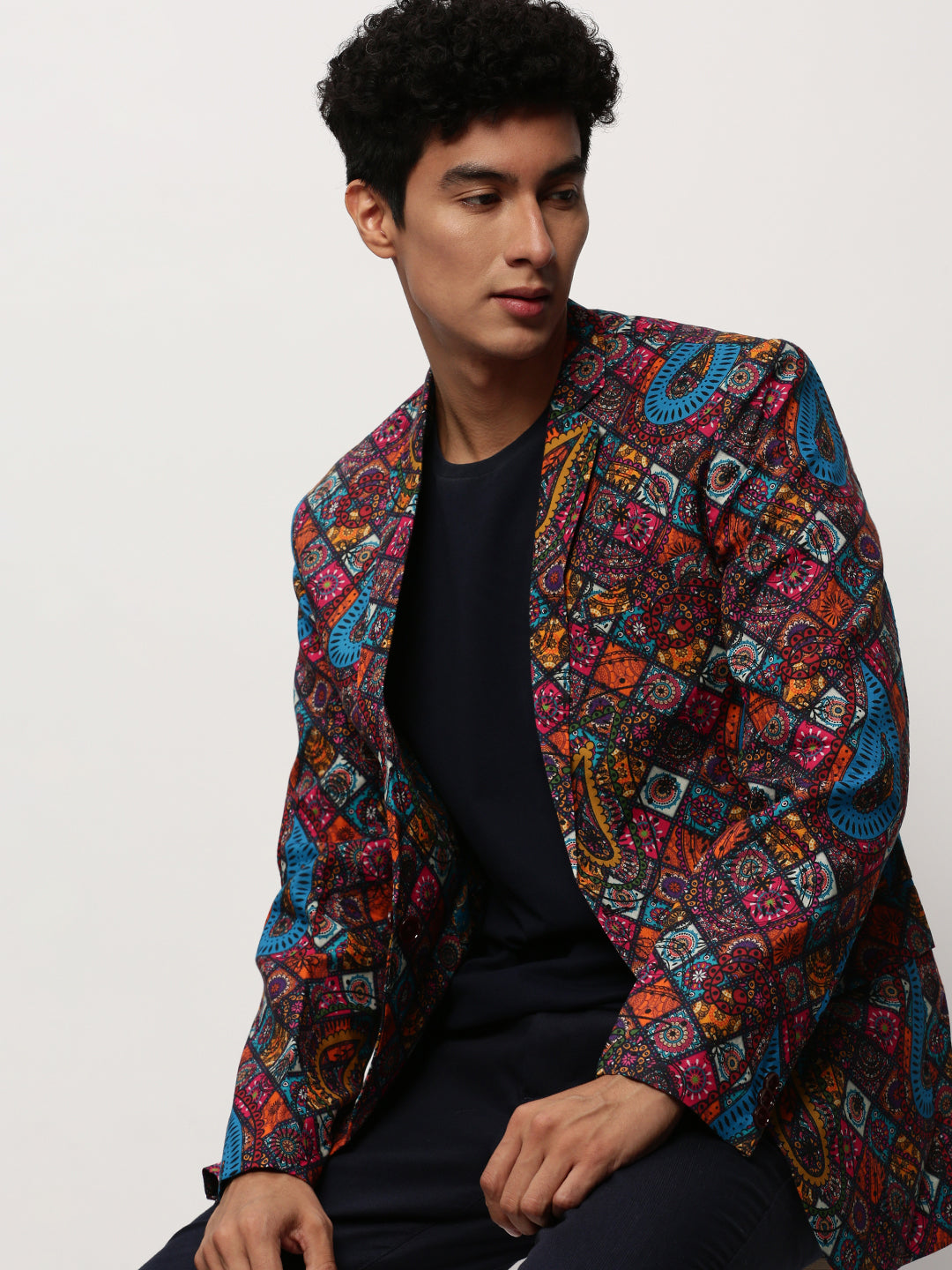 Men Multi Printed Casual Blazers