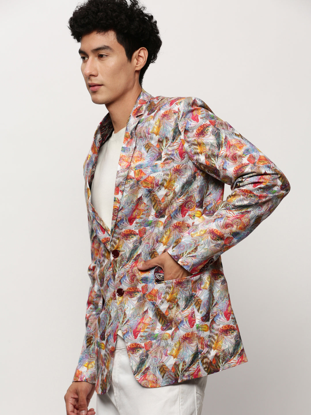 Men Multi Printed Casual Blazers