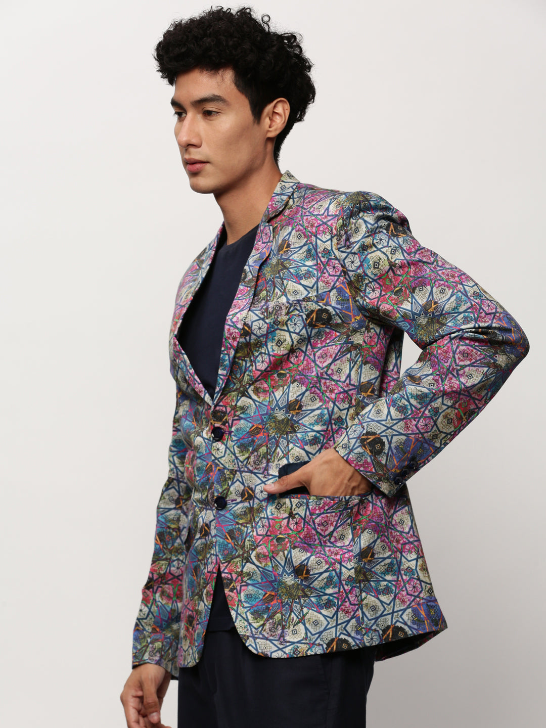 Men Multi Printed Casual Blazers