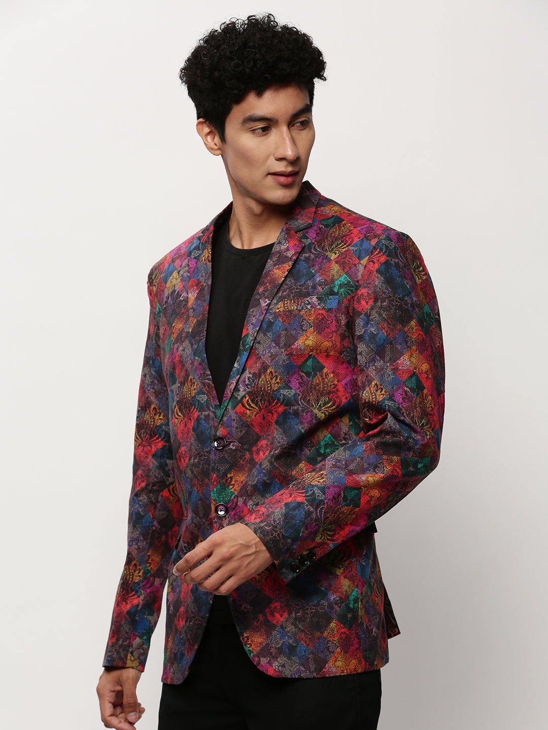 Men Multi Printed Casual Blazers