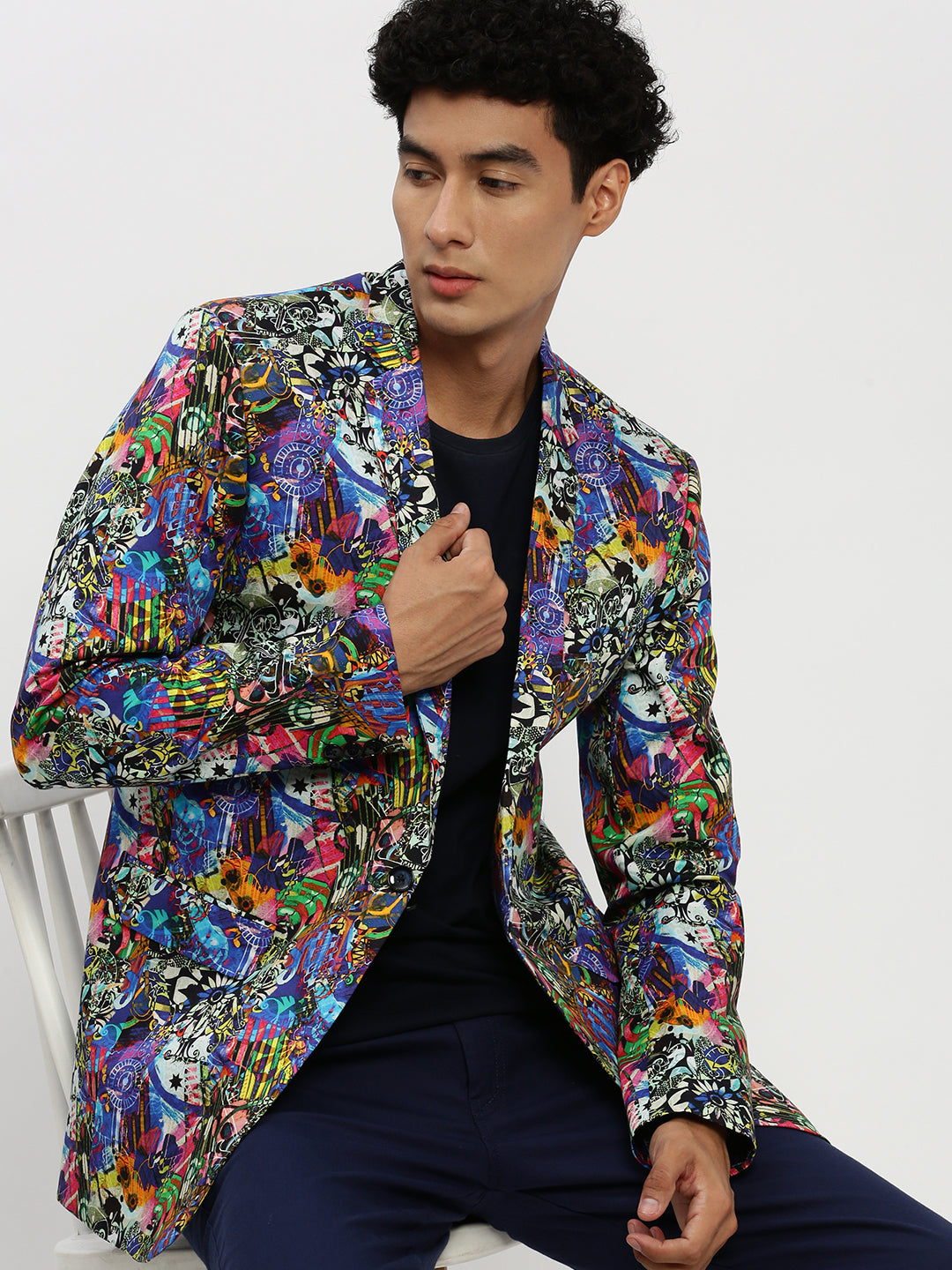 Men Multi Printed Blazer