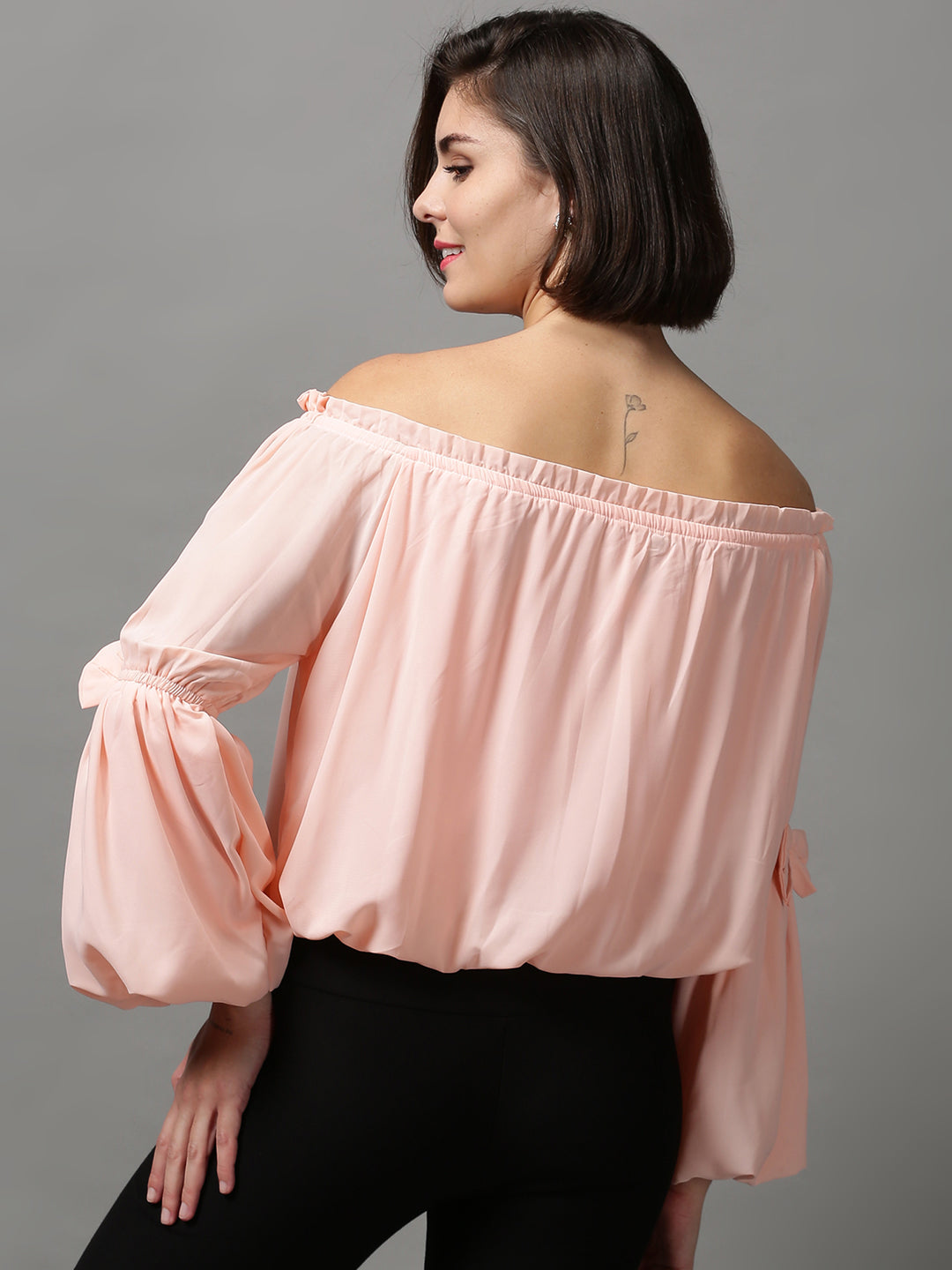 Women's Pink Solid Top