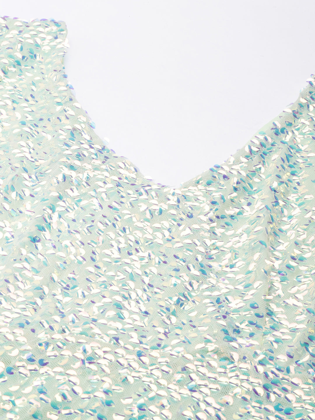 Women Sea Green Embellished A-Line Dress