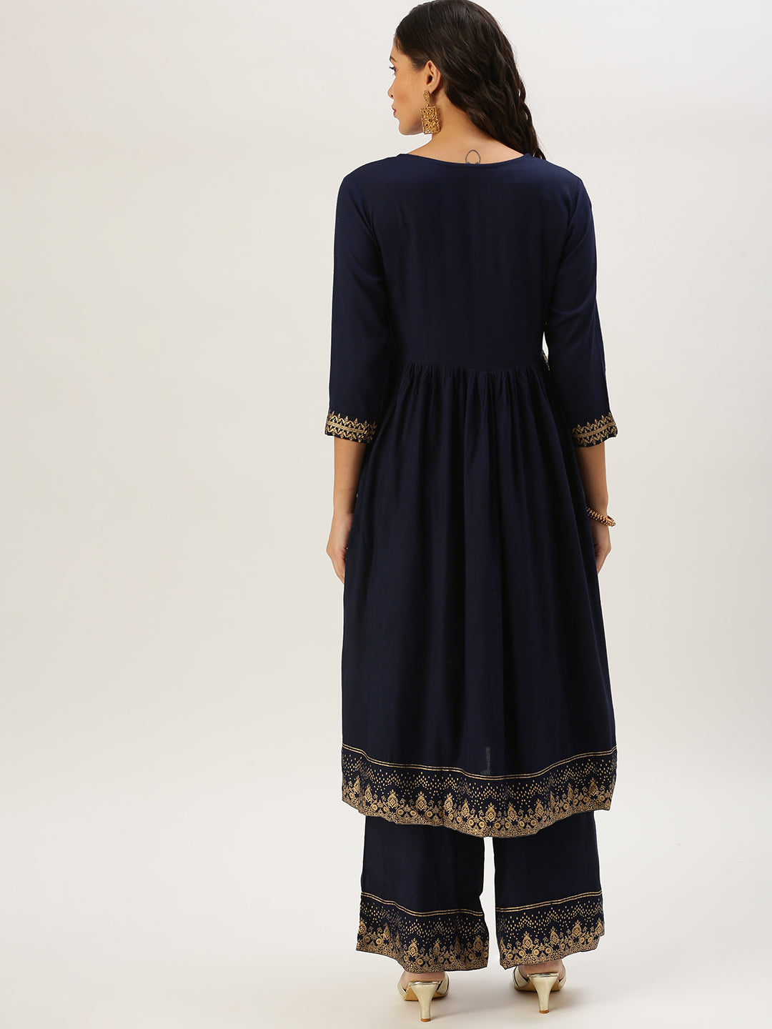 Women's Teal Solid Kurta Set