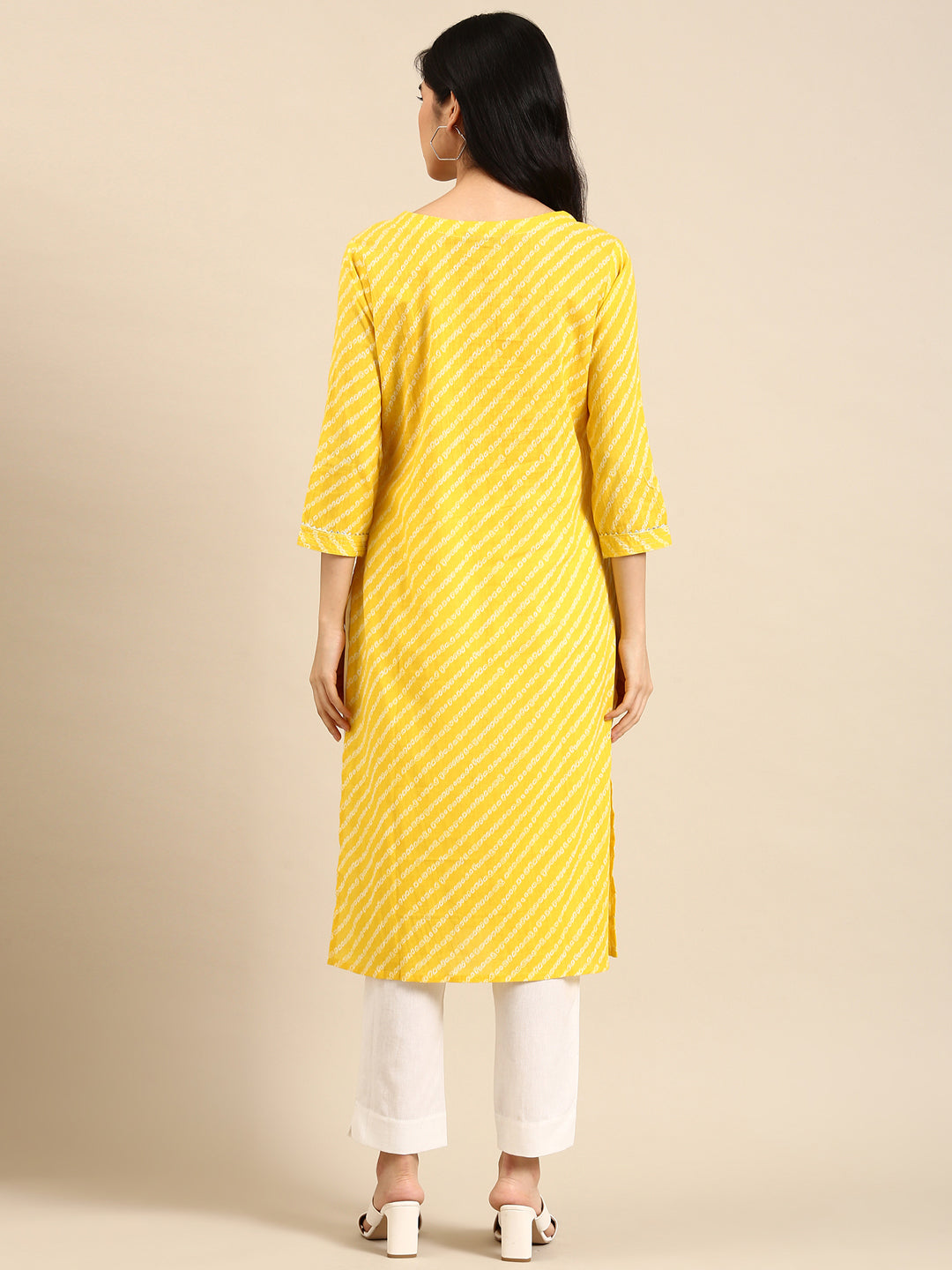 Women's Yellow Solid Kurta Set