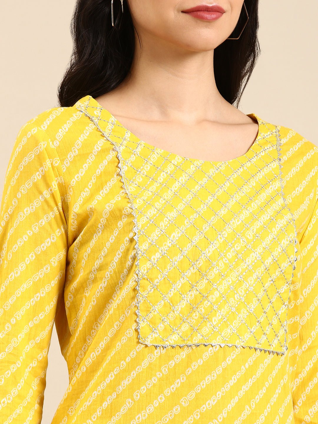 Women's Yellow Solid Kurta Set