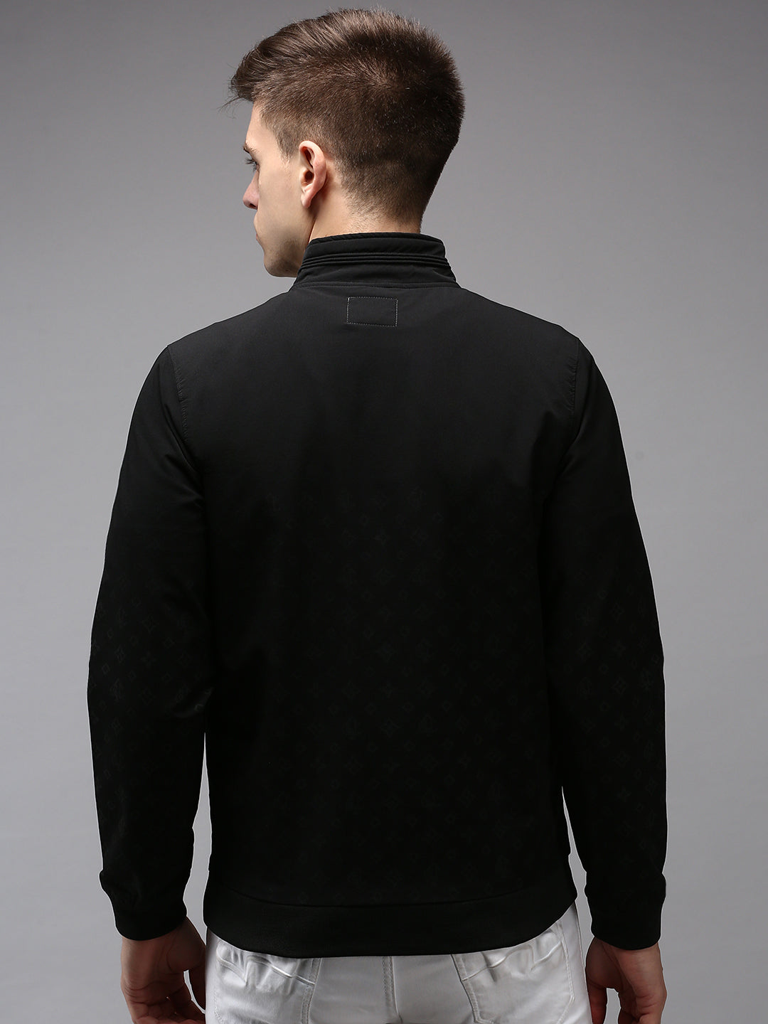 Men Black Solid Jacket